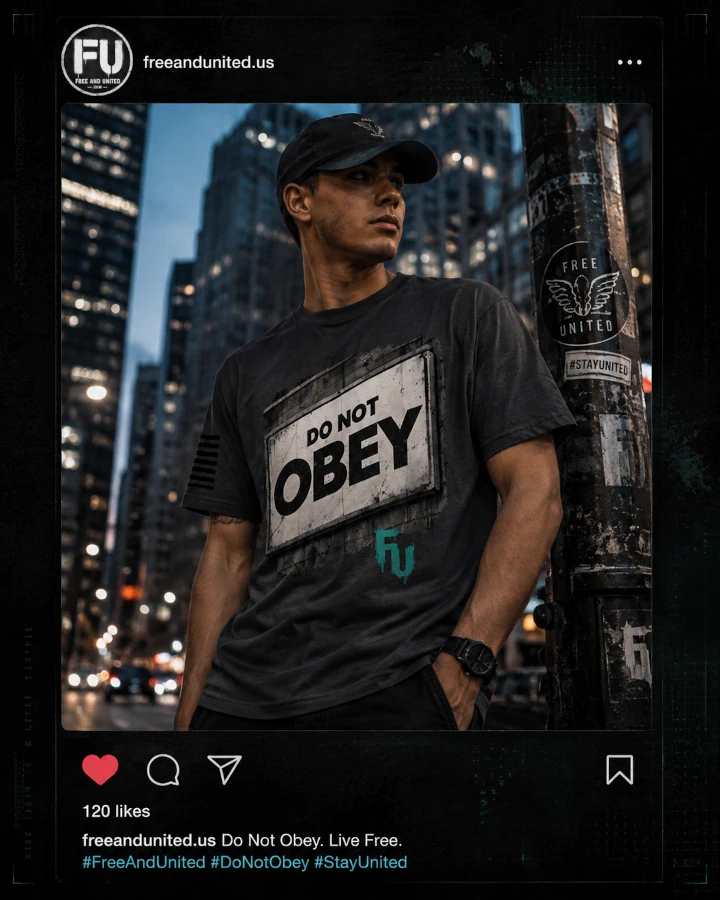 No Not Obey Free and United Shirt Instagram Post